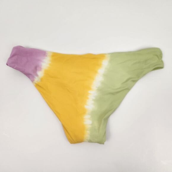 L*Space Sandy Bikini Bottom in Tie Dye Yellow Green Purple Size Small - Picture 2 of 2